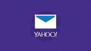 Yahoo電郵標誌在帶有圓點紋理的紫色背景上