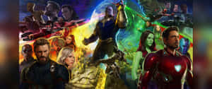 Marvel超級英雄與反派在宇宙戰鬥場景中。