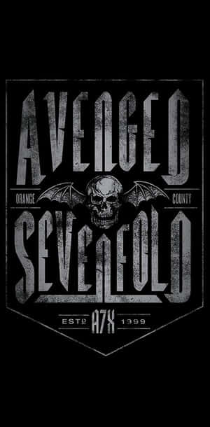 Avenged Sevenfold樂隊標誌，黑白骷髏和翅膀。