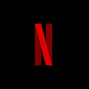 黑色背景上的紅色 Netflix 標誌