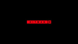 黑色背景上的紅色 Hitman III 標題標誌