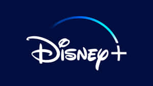 深藍色背景上帶有藍色弧線的Disney+串流服務標誌。 — 迪士尼世界 壁紙