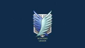 深藍色背景上帶翅膀的 Scouting Legion 徽章