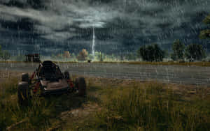 遊戲中雨中駕車