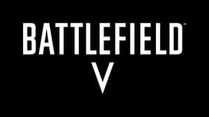Battlefield V 遊戲標誌，白色文字在黑色背景上 — 黑白 壁紙