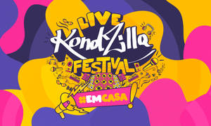 現場 KondZilla 音樂節圖形，帶有音樂符號和鮮豔色彩。