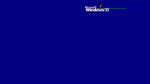 帶有進度條的 Windows 98 操作系統啟動畫面。