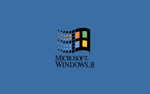 藍色背景上的 Microsoft Windows 8 標誌