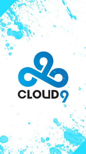 白色背景上帶有藍色油漆飛濺的Cloud9標誌