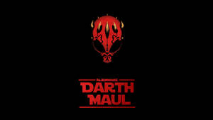 黑色背景上的紅色 Darth Maul 標誌和 Alienware 文字
