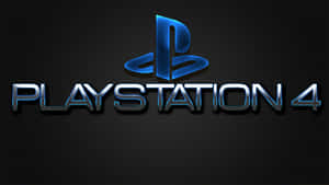 PlayStation 4 標誌在深色紋理背景上發出藍色光芒