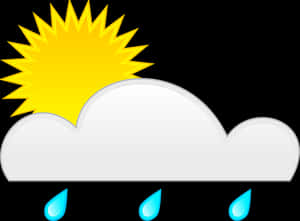 部分多雲雨天太陽圖示