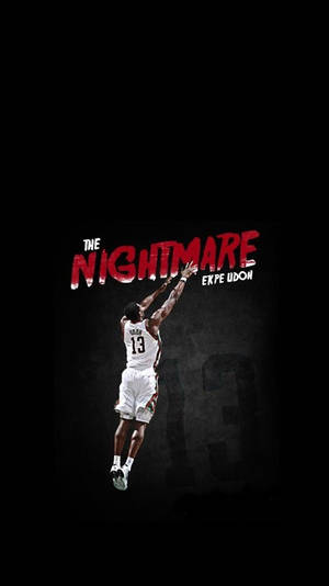 籃球運動員空中灌籃，上方有「The Nightmare」文字。