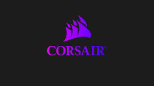 黑色背景上的紫色Corsair標誌