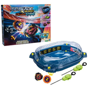 Beyblade Burst QuadStrike Thunder Edge對戰套裝，包含競技場和發射器頂部。