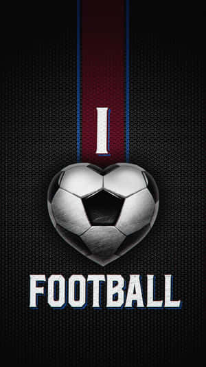 心形足球掛著，附有I love football文字