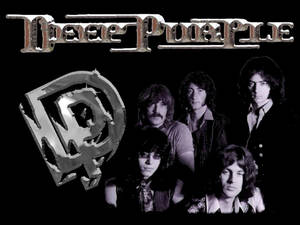 經典搖滾樂隊Deep Purple，黑白標誌。 — 深紫色美學 GIF 壁紙