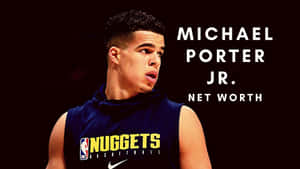 Michael Porter Jr. 在工作室肖像中穿著丹佛金塊無袖連帽衫。 — 邁克爾·喬丹 壁紙