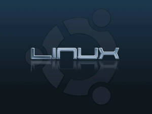 Linux操作系統標誌，帶有齒輪符號，深色背景