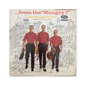 The Kingston Trio 的專輯封面，帶有手繪城市背景。