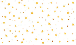 金色星星散落在白色背景上，用於節日裝飾。 — 低對比度 壁紙