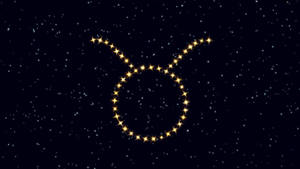 由明亮金色星星在黑暗星空中形成的金牛座。 — 星座 壁紙