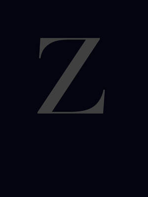 黑色背景上一個大的灰色大寫Z。