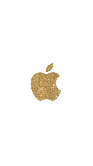 白色背景上的金色閃亮Apple標誌