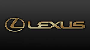 黑色漸變背景上的金色Lexus標誌