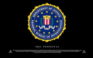 帶有警告訊息和徽章的FBI終端登入畫面。 — Cia標誌 壁紙
