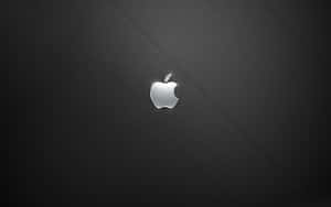 銀色Apple標誌在帶有對角線縫線的黑色皮革上。