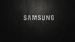 黑色皮革紋理上的Samsung標誌