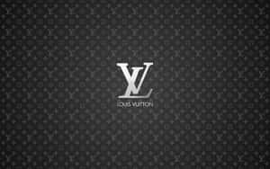 Louis Vuitton 標誌在 monogram 圖案背景上 — 路易威登 壁紙