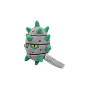 寶可夢 Spiky eared Pokémon 的毛絨玩具，有綠色尖刺和黃色眼睛。 — 玩具總動員 壁紙