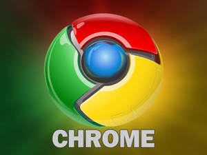 Chrome 瀏覽器標誌，帶有彩色部分和漸變背景。