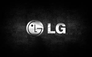 黑色皮革紋理上的閃亮銀色LG標誌 — 凌志標誌 GIF 壁紙