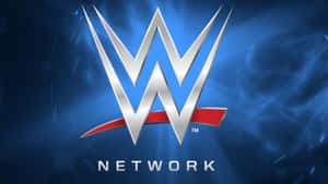 WWE Network標誌，銀色和紅色，在電光藍色背景上。 — 復仇者聯盟標誌 壁紙