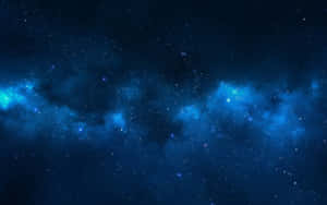 太空中藍色星雲和星星的壯麗景色。 — 藍天 壁紙