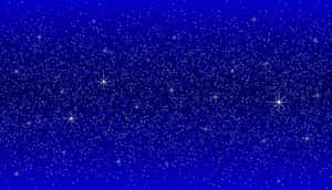 深藍色夜空，閃爍白色星星。 — 藍色 壁紙