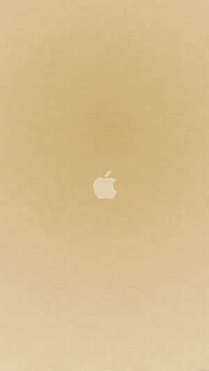 米色紋理牆紙，中央有Apple標誌。