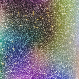 充滿活力的彩虹漸變，帶有閃爍的金色星星 — 抽象 壁紙