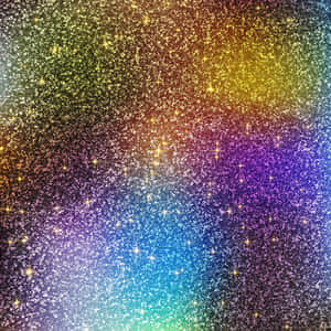 色彩繽紛的閃爍背景，帶有彩虹色調和閃爍星星 — iPad 第9代 壁紙