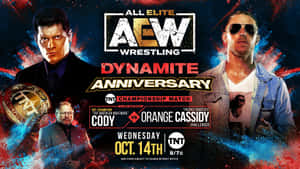 AEW Dynamite Anniversary摔角活動海報， featuring Cody vs Orange Cassidy。