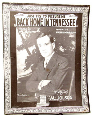 復古樂譜封面，收錄阿爾·喬爾森的《Back Home in Tennessee》。 — 安卓 壁紙