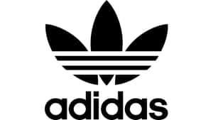 Adidas標誌，帶有三葉草和三條紋，黑色在白色上。 — Adidas GIF 壁紙