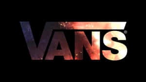 Vans 標誌，字母內有星系星雲，黑色背景 — 搞笑桌面 壁紙