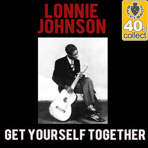 Lonnie Johnson 在復古專輯封面上拿著結他。