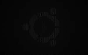 Ubuntu 標誌由六邊形網格在黑色背景上製成。