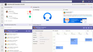 Microsoft Teams 工作區，包含活躍通話、日曆和聯絡人詳細資料。