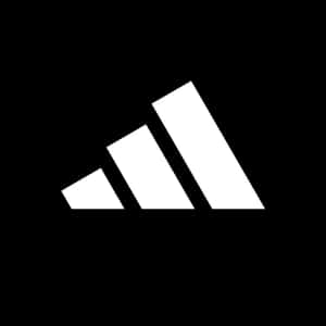 Adidas 標誌，黑色背景上有三條白色條紋 — 省電 壁紙